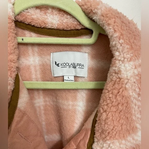 NWOT Koolaburra by UGG Cozy Plaid Sherpa Shirt Jacket/Shacket - Picture 5 of 9